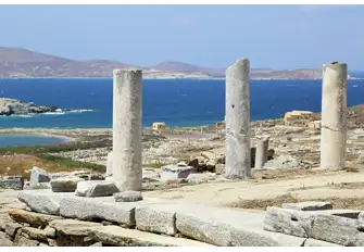 Archaeological site on Island of Delos