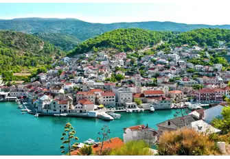 The port town of Pučišća on the island of Brač showcases the local stone