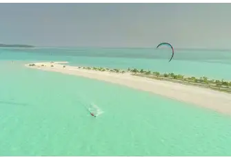 The breeze is generally light but when it does blow, it's kitesurfing heaven
