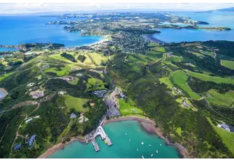 Close to Auckland, Waiheke Island is home to vineyards, olive groves, beautiful beaches and chic dining