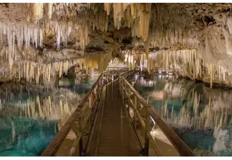 The Crystal Caves left by the volcanic caldera left when Bermuda was created