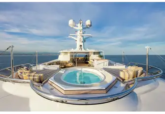 Huge outside guest spaces on LADY SHERIDAN