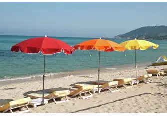 Canoubiers Beach was made famous by French TV series 'Sous le soleil'