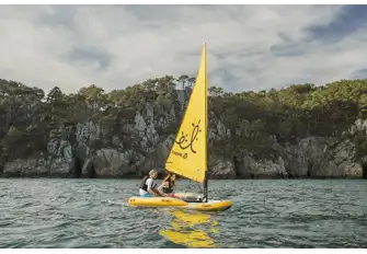 One adult, an adult and child or two children can explore under sail for as long as they like