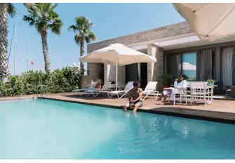 Guests can enjoy the marina's Beach Hotel and Boutique Hotel, a Spa & Fitness Centre and superior services all year round