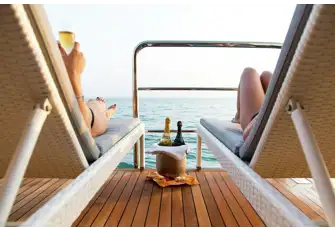 Champagne on board MOONLIGHT