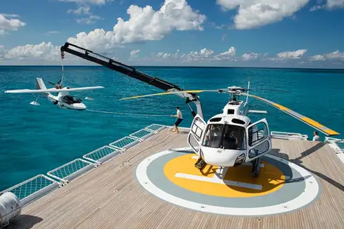 Helicopter and seaplane