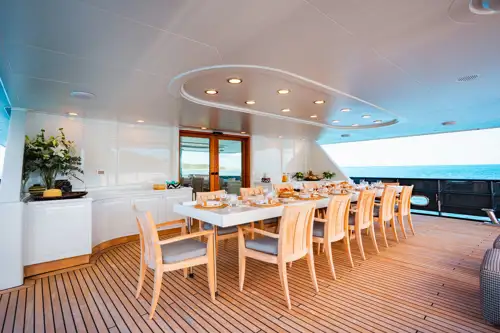 Main deck aft dining area